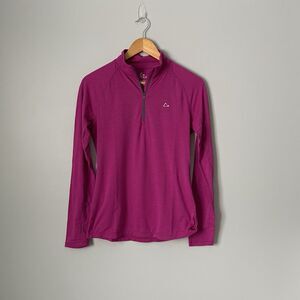 Merino Blend By Paradox Women's Pink Zip Up Base Layer Merino Wool Blend Size S